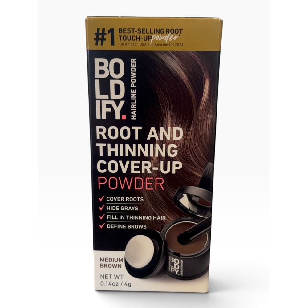 Boldify Hairline Powder Root and Thinning Cover-Up Medium Brown 4g 0.14oz